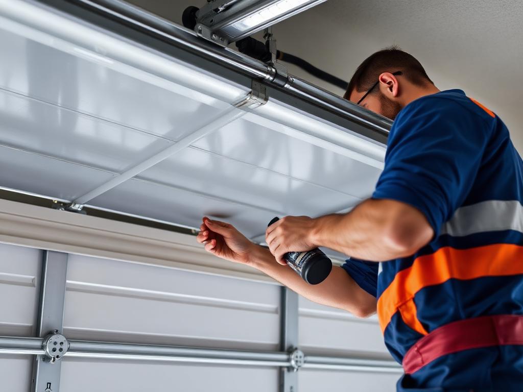 Maintenance Services service - professional technician working on garage door in Swepsonville NC